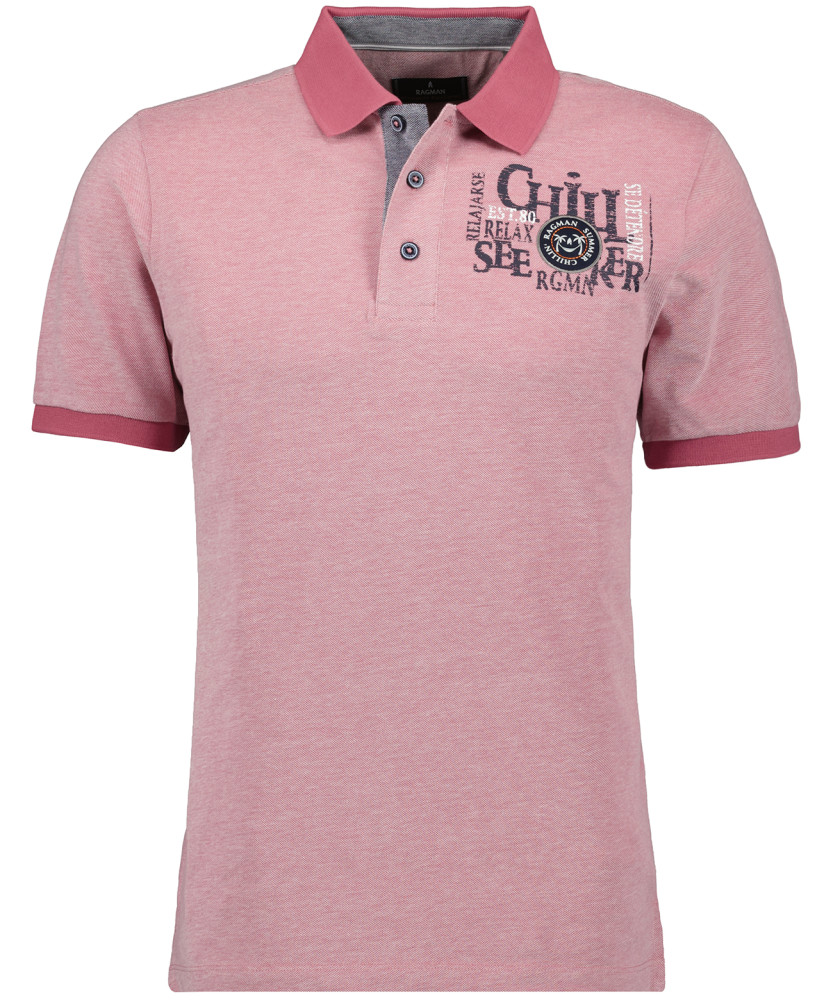 Ragman Polo Shirt PINK M - Figura 3